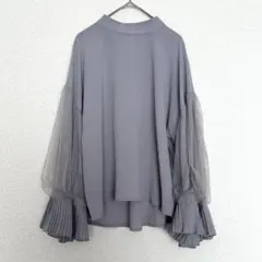 フィフスfifth トップス シアー ぽわん袖 ボリューム袖 パフスリーブ M