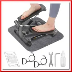 立ち専用ミニステッパー 静音 チューブ付 コンパクト ながら運動に（グレー）