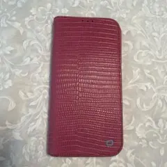 QIALINO フューシャピンク本革 iPhone手帳型ケース