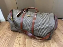 ポロラルフローレン ボストンバッグ 大容量 2WAY 千鳥格子 レザー60cm級