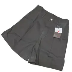 ショートパンツ レディース L 短パン ハイウエスト Aライン グレー