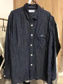 Lacoste ダークブルー デニムシャツ 長袖