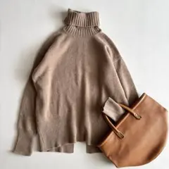 バンヤードストーム＊AQUAウールカシミヤバックスリットタートル ニット