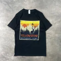 古着イエローストーン国立公園vintageプリントTシャツ黒 Yt028