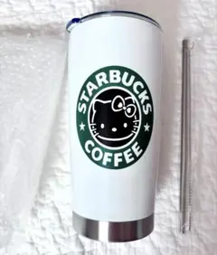 Starbucks Hello Kitty ステンレスタンブラー　ストロー付き