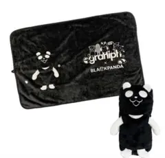 グラニフ　イオン　コラボ　ブラックパンダ　ぬいぐるみブランケット　graniph