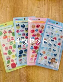週末限定！ボンボンドロップシール　4点セット　たまごっち 3Dシール　（3）