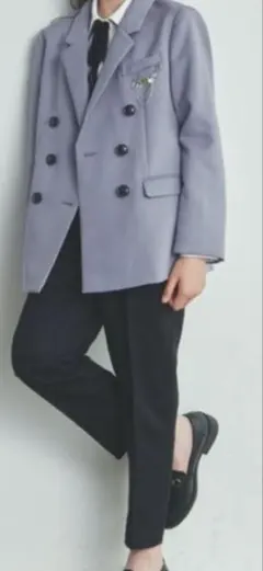 ELLE en noir Wロングジャケットパンツスーツ