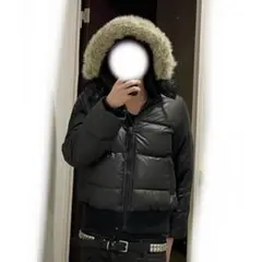 00s 平成　ギャル　ファー　ダウンジャケット　光沢　短丈