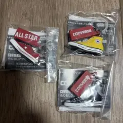 CONVERSE めじるしアクセサリー　3個セット　ブラック　イエロー　レッド