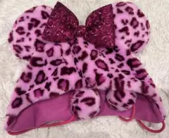 ディズニー ファンキャップ ヒョウ柄 ミニー