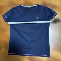 FILA ネイビー メッシュTシャツ LL