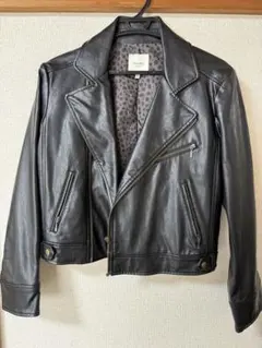BEAMS レザージャケット ライダース ブラック M レディースのサムネイル