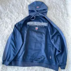 リーボック NFL シアトルシーホークス 3XL プルオーバーパーカー ネイビー