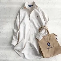 【ラルフローレン】オックスフォードシャツ　オーバーサイズ　ポニー刺繍　ストライプ