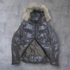 Y2K 00s SCHLUSSEL ファー付き ダウンジャケット 平成ギャル男