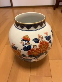 有田焼 花瓶 牡丹文様 木箱入りのサムネイル