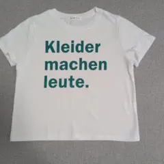 CYNICAL　 ロゴプリント 半袖Tシャツ ホワイト×グリーンのサムネイル