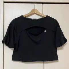 ナイスクラップ 胸あきTee Tシャツ カットソー ブラックのサムネイル