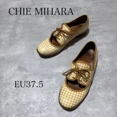 CHIE MIHARA チエミハラ 千鳥格子 ヒール 革靴 EU37.5のサムネイル