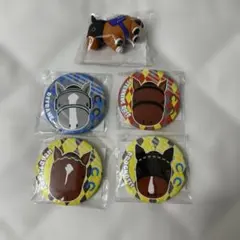 サラブレッドコレクション　DMM スクラッチ 缶バッチ4個 ラバーフィギア