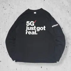 【入手困難】Verizonベライゾン5G長袖TシャツロンT黒ブラック企業ロゴ古着のサムネイル