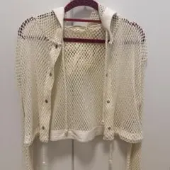 MOUSSY フード付きネットカーディガン新品未使用