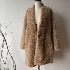 本日限定‼︎菜々様専用ページ‼︎美品‼︎ ZARA ベージュ ボアコート L