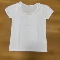 Re* パールネック パフスリーブ 半袖Tシャツ ホワイトのサムネイル