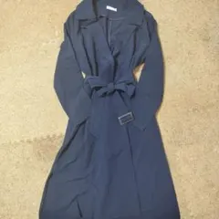 ネイビー トレンチコート ベルト付き