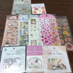 コラージュ　立体シール　どうぶつ　食物　まとめ売り　福袋　セール