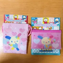 サンリオキャラクターズ ウサハナ フラットポーチ 巾着