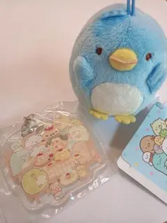 【限定非売品】すみっコぐらし（たぬきのアクリルチャーム、ぺんぎんマスコット）