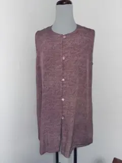 ノースリーブベスト　ピンクパープル
