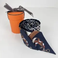 新品未使用 HERMES エルメス ツイリー マルチカラー スカーフ　ブラウン