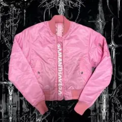 【極美品】短丈 ピンク ジャケット MA-1 Y2K swag afb
