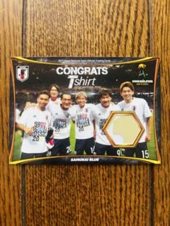 日本代表SAMURAI BLUE 突破記念Tシャツカード