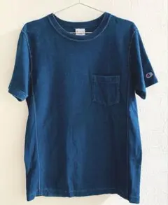 Champion リバースウィーブ Tシャツ インディゴ M サイドリブ 美品のサムネイル