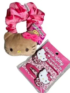 ハローキティ　シュシュ&ヘアゴム、パッチンセット