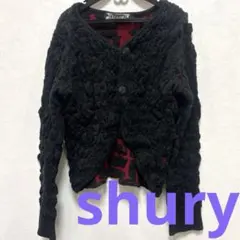 vintage ニットカーディガン ショート丈 カーディガン shury