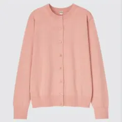 UNIQLO UVカットクルーネックカーディガン ピンク L