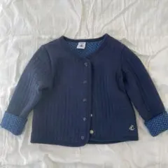 PETIT BATEAU ネイビー カーディガン 18m