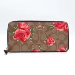 未使用 COACH コーチ シグネチャー 長財布 F39189 ラウンドファスナ