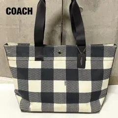 コーチ トートバッグ バッファローチェック F25919 A4収納 キャンバス
