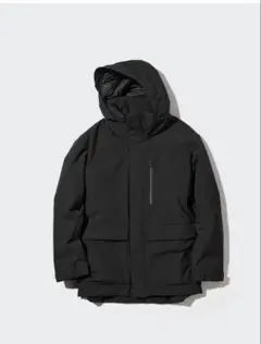 ユニクロ　ハイブリッドダウンパーカ　ブラック　黒　L