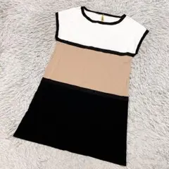 ROYAL PARTY ロイヤルパーティー　ラメ　ボーダーニットワンピースのサムネイル