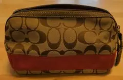 Coach ブラウン/レッド ポーチ