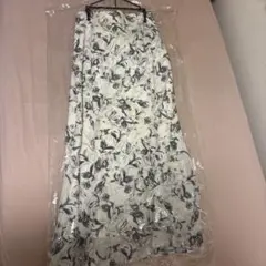 LAGUNAMOON 春夏(SS)花柄フレアナロースカート ホワイト/ブラック