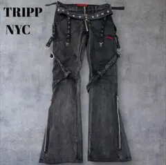 TRIPP NYC ボンテージデニムパンツ　ブラック y2k 平成 男女兼用 2026年最新】tripp nyc ボンテージパンツの人気アイテム - メルカリ