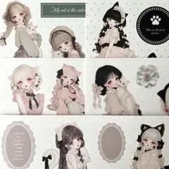 ［K373］teatime.様 素材シート コラージュシート